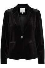 Load image into Gallery viewer, Ichi Velvetty Blazer Black
