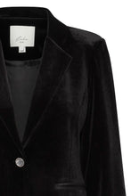 Load image into Gallery viewer, Ichi Velvetty Blazer Black
