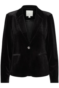 Ichi Velvetty Blazer Black