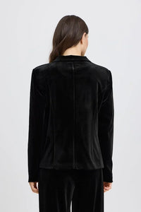 Ichi Velvetty Blazer Black