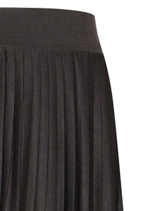 Ichi Wimsy pleated knitted skirt Black