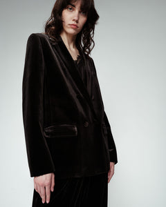 Grace & Mila Odile velvet blazer Black