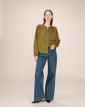 Load image into Gallery viewer, Grace &amp; Mila Savannah smocking detail blouse Olive
