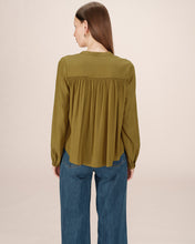 Load image into Gallery viewer, Grace &amp; Mila Savannah smocking detail blouse Olive
