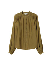 Load image into Gallery viewer, Grace &amp; Mila Savannah smocking detail blouse Olive
