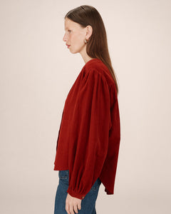 Grace & mila Suri corduroy oversized shirt Terracotta