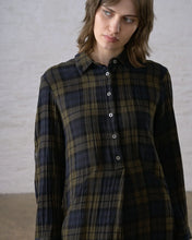 Load image into Gallery viewer, Bibico Alexa big check shirt dress Ink Olive
