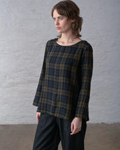 Load image into Gallery viewer, Bibico Liz big check blouse Ink Olive
