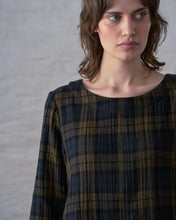 Load image into Gallery viewer, Bibico Liz big check blouse Ink Olive
