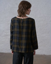 Load image into Gallery viewer, Bibico Liz big check blouse Ink Olive
