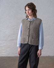 Load image into Gallery viewer, Bibico Elaine hand knit waistcoat Nutmeg

