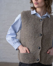 Load image into Gallery viewer, Bibico Elaine hand knit waistcoat Nutmeg
