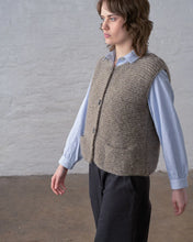Load image into Gallery viewer, Bibico Elaine hand knit waistcoat Nutmeg
