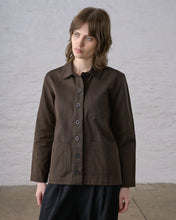 Load image into Gallery viewer, Bibico Marcia relaxed pinstripe jacket Cocoa Stripe
