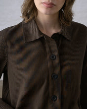 Load image into Gallery viewer, Bibico Marcia relaxed pinstripe jacket Cocoa Stripe
