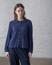 Load image into Gallery viewer, Bibico Jolene textured casual shirt Blue stripe
