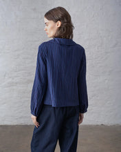 Load image into Gallery viewer, Bibico Jolene textured casual shirt Blue stripe
