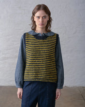 Load image into Gallery viewer, Bbico Heather handknit striped tank Navy Lichen
