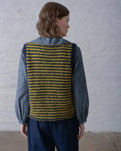 Load image into Gallery viewer, Bbico Heather handknit striped tank Navy Lichen
