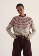 Load image into Gallery viewer, Seasalt Port Kinnis merino jumper Shingle Bay Dark Rose Mix
