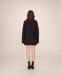 Grace & Mila Sanson oversized patch pocket cardigan Marine