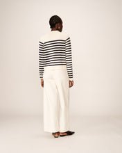 Load image into Gallery viewer, Grace &amp; Mila Pam striped cardigan jacket Ecru Navy
