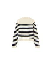 Load image into Gallery viewer, Grace &amp; Mila Pam striped cardigan jacket Ecru Navy
