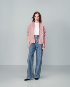 Grace & Mila Nando jacquard cardigan Rose