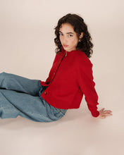 Load image into Gallery viewer, Grace &amp; Mila Sanders cropped cardigan Rouge
