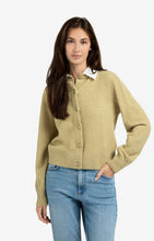 Load image into Gallery viewer, YAYA Detachable collar cardigan Pale Olive Green
