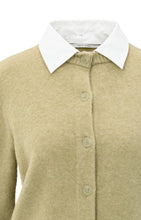 Load image into Gallery viewer, YAYA Detachable collar cardigan Pale Olive Green
