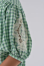 Load image into Gallery viewer, Orfeo Adrian Check blouse with lace - CW CW 
