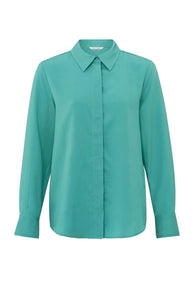 YAYA Classic Lyocell shirt Lagoon Blue