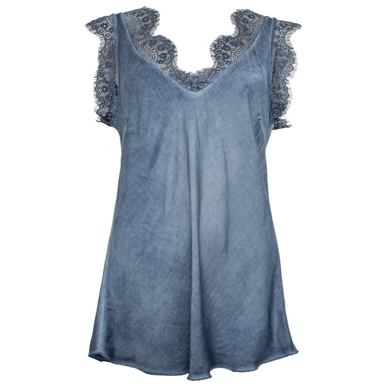 Costamani Must have 300 lace top Blue Denim