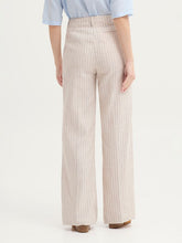 Load image into Gallery viewer, Nice things Pinstripe linen blend trouser Ecru - CW CW 
