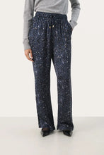 Load image into Gallery viewer, Part Two Maj printed trouser Dark Navy Leopard
