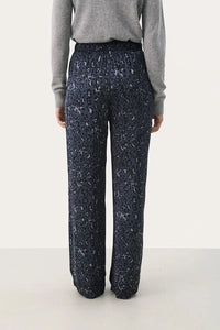 Part Two Maj printed trouser Dark Navy Leopard