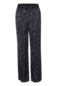 Part Two Maj printed trouser Dark Navy Leopard