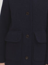 Load image into Gallery viewer, Nice Things Boiled wool hooded coat Navy
