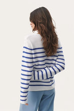 Load image into Gallery viewer, Part Two Eivor cotton knit pullover Deep Ultramarine
