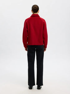 Selected Femme Liva wool blend jacket Equestrian Red