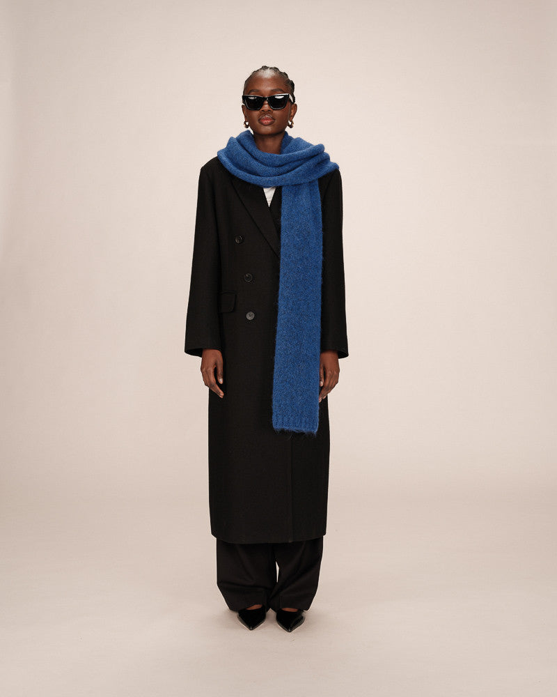 Grace & Mila Saldana Alpaca wool scarf Cobalt Blue