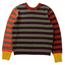 Load image into Gallery viewer, Eribe Stobo merino wool stripe reversible sweater Harissa
