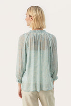 Load image into Gallery viewer, Part Two Elsia ruffle detail georgette blouse Ether Cutout Print
