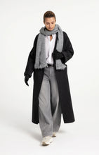 Load image into Gallery viewer, YAYA Long wool blend oversized coat Hole Black Melange
