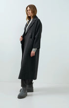 Load image into Gallery viewer, YAYA Long wool blend oversized coat Hole Black Melange
