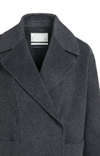 Load image into Gallery viewer, YAYA Long wool blend oversized coat Hole Black Melange

