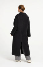 Load image into Gallery viewer, YAYA Long wool blend oversized coat Hole Black Melange
