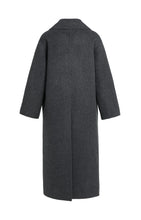 Load image into Gallery viewer, YAYA Long wool blend oversized coat Hole Black Melange
