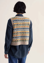 Load image into Gallery viewer, Seasalt Dawson Pick vest Fairisle Zig Zag Geo Bright Marine Mix
